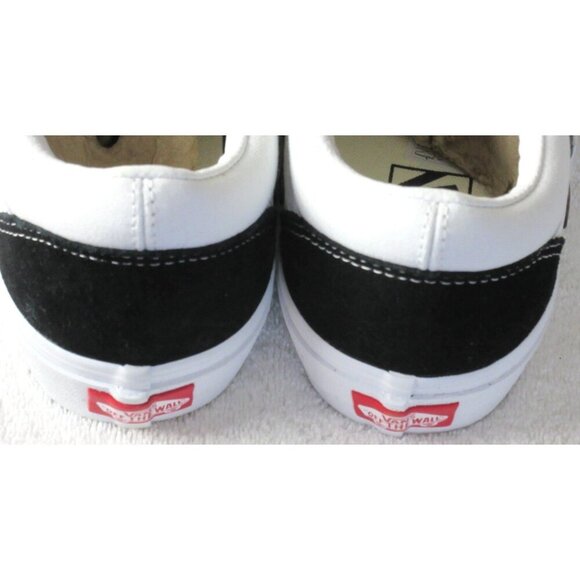 Vans Men's Old Skool Bolt 2 Tone Black True White Canvas Suede Shoes Sizes NIB - Picture 5 of 5